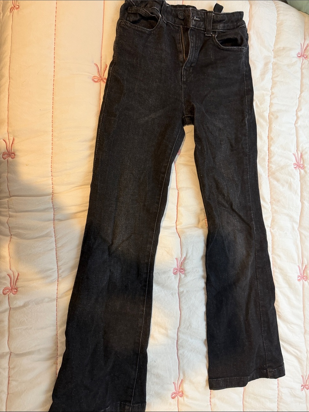 High-Rise Black Flare Jeans — Classic Wide Leg